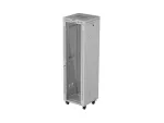 SZAFA INSTALACYJNA RACK STOJĄCA 19" 42U 600X600 SZARA DRZWI PRZESZKLONE LCD LANBERG (FLAT PACK) V2