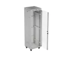 SZAFA INSTALACYJNA RACK STOJĄCA 19" 42U 600X600 SZARA DRZWI PRZESZKLONE LCD LANBERG (FLAT PACK) V2