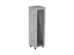 SZAFA INSTALACYJNA RACK STOJĄCA 19" 42U 600X600 SZARA DRZWI PRZESZKLONE LCD LANBERG (FLAT PACK) V2