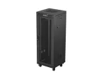 SZAFA INSTALACYJNA RACK STOJĄCA 19" 32U 600X600 CZARNA DRZWI PERFOROWANE LCD LANBERG (FLAT PACK)