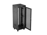 SZAFA INSTALACYJNA RACK STOJĄCA 19" 32U 600X600 CZARNA DRZWI PERFOROWANE LCD LANBERG (FLAT PACK)