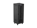 SZAFA INSTALACYJNA RACK STOJĄCA 19" 32U 600X600 CZARNA DRZWI PERFOROWANE LCD LANBERG (FLAT PACK)
