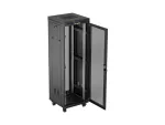 SZAFA INSTALACYJNA RACK STOJĄCA 19" 37U 600X600 CZARNA DRZWI PERFOROWANE LCD LANBERG (FLAT PACK)