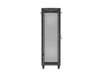 SZAFA INSTALACYJNA RACK STOJĄCA 19" 37U 600X600 CZARNA DRZWI PERFOROWANE LCD LANBERG (FLAT PACK)