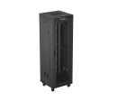 SZAFA INSTALACYJNA RACK STOJĄCA 19" 37U 600X600 CZARNA DRZWI PERFOROWANE LCD LANBERG (FLAT PACK)