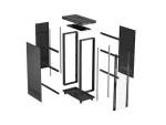 SZAFA INSTALACYJNA RACK STOJĄCA 19" 42U 600X1200 CZARNA DRZWI PRZESZKLONE LCD LANBERG (FLAT PACK) V2