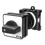 T0-1-15431/Z Przełącznik zasilania, Styki: 2, 20 A, tabliczka: HAND-0-AUTO, 45 °, bez samopowrotu, montaż rozłączny, pokrętło czarne bez możliwości blokady