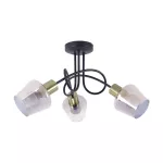 Oprawa ścienno-sufitowa AYRA E14 3G BLACK/GOLD