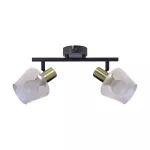 Oprawa ścienno-sufitowa AYRA E14 2I BLACK/GOLD