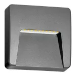 SLIGO LED 3W, lampa elewacyjna, 240lm, IP65, 4000K, kwadratowa, szara