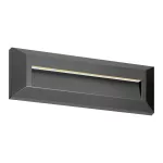 KIBO LED 1,5W, lampa elewacyjna, 150lm, IP65, 4000K, prostokątna, szara