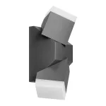 MORPH LED 12W, podwójna lampa elewacyjna, 1100lm, IP54, 4000K, szara