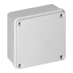 Puszka hermetyczna 100x100x50, bez dławików, szara, bezhalogenowa, IP65