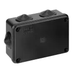 Puszka hermetyczna 120x80x50, 6 dławików, odporna na UV, czarna, IP65