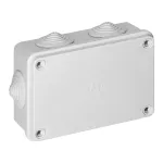 Puszka hermetyczna 120x80x50, 6 dławików, szara, IP65