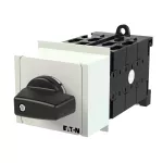 T0-6-15866/IVS Przełącznik nawrotny, 2 prędkości, Styki: 12, 20 A, tabliczka: 2-1-0-1-2, 60 °, bez samopowrotu, montaż na szynę TH, pokrętło czarne bez możliwości blokady