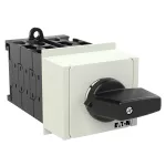 T0-5-8369/IVS Przełącznik zasilania, Styki: 10, 20 A, tabliczka: 1-2, 90 °, bez samopowrotu, montaż na szynę TH, pokrętło czarne bez możliwości blokady