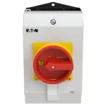 P1-25/I2H/MBS/SVB Rozłącznik główny, 3 bieg., 25A, funkcja awaryjnego zatrzymania, blok. na kłódkę w pozycji Wył., w obudowie ze szkła utwardzanego, z płytą ekranującą MBS, pokrętło czerwono-żółte z blokadą na kłódkę