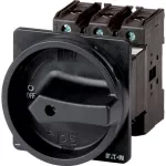 P3-100/V/SVB-SW/N/HI11 Rozłącznik główny, 3 bieg. + N + 1 NO + 1 NC, 100 A, funkcja awaryjnego zatrzymania , blok. na kłódkę w pozycji Wył., montaż rozłączny, pokrętło czarne z blokadą na kłódkę