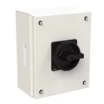 P3-100/SE3/SVB-SW/N Rozłącznik ZAŁ-WYŁ, 3 bieg.+N, 100A, w obudowie ze stali, pokrętło pokrętło czarne z blokadą na kłódkę