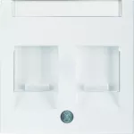 B.X/S.1 Płytka czołowa 2-kr zas. chr. p. kurz., p.opis., biały