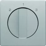 Q.x Płytka czołowa z pokrętłem do łącznika 3-poz. bez pozycji "0" alu aksamit