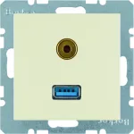 B.Kwadrat/S.1 Gniazdo USB / 3,5 mm Audio, krem