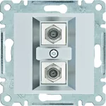 lumina Złącze podwójne typu F, srebrny