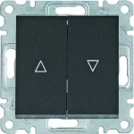 lumina Łącznik żaluzjowy monostabilny (zwierny), czarny