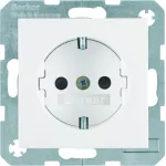 B.X/S.1 Gniazdo SCHUKO z uz. z przesł. st. biały