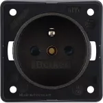 Integro Flow Gniazdo z uz.z podwyż. ochr. st., brąz