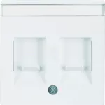 Q.x Płytka czołowa podwójna zas. chr. p. kurz., p.opis., biały, aks