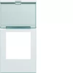 gallery Płytka czołowa pojedyncza do gniazda RJ45/VDI z polem opisowym 1M biały