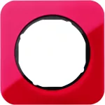 R.1 Ramka 1-krotna, akryl czerwony przezroczysty/czarny