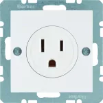 B.Kwadrat/S.1 Gniazdo z uz. USA/KANADA NEMA 5-15 R, biały