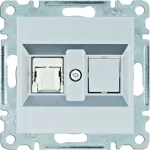 lumina Gniazdo komputerowe pojedyczne RJ45 kat.6 FTP, srebrny