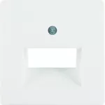 Q.x Płytka czołowa do gniazda przyłącz. UAE 2-kr komp./tel. biały, aks