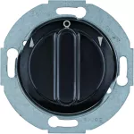 Serie 1930/Glas Łącznik żaluzjowy obrotowy z el. centr. i pokrętł 1-bieg, czarny