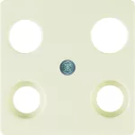 Płytka czołowa do gniazda antenowego 4-wyjściowego, kremowy