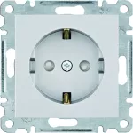lumina Gniazdo SCHUKO z przesłoną styków, samozaciski, srebrny