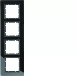 B.7 Ramka 4-krotna, szkło czarne/antracyt mat
