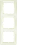 B.Kwadrat Ramka 3-krotna pionowa z polem opisowym, kremowy, połysk