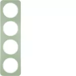 R.1 Ramka 4-krotna, stal szlachetna/biały