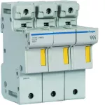 Modułowa podstawa bezpiecznikowa 3P wkł.bezp.cyl.L51 14x51mm 50A 690VAC