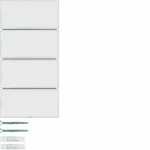 KNX e/s B.x Przycisk 4-kr z p. opis., diod. LED RGB i czuj. temp., biały i krem