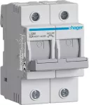 Modułowy rozłącznik bezpiecznikowy poziomy D02 2P 63A 400VAC 110/220VDC