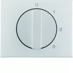 K.5 Płytka czołowa z pokrętłem do łącznika 3-pozycyjnego z pozycją zerową, alu