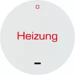 Berker R.x Klawisz z soczewką i nadrukiem "Heizung" i "0", biały połysk