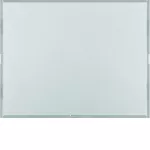 KNX e/s K.x Przycisk 1-kr z polem opis., diod. LED RGB i czuj. temp., alu