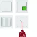 Q.3 System przywoławczy Zestaw z zasilaczem, biały, aksamit